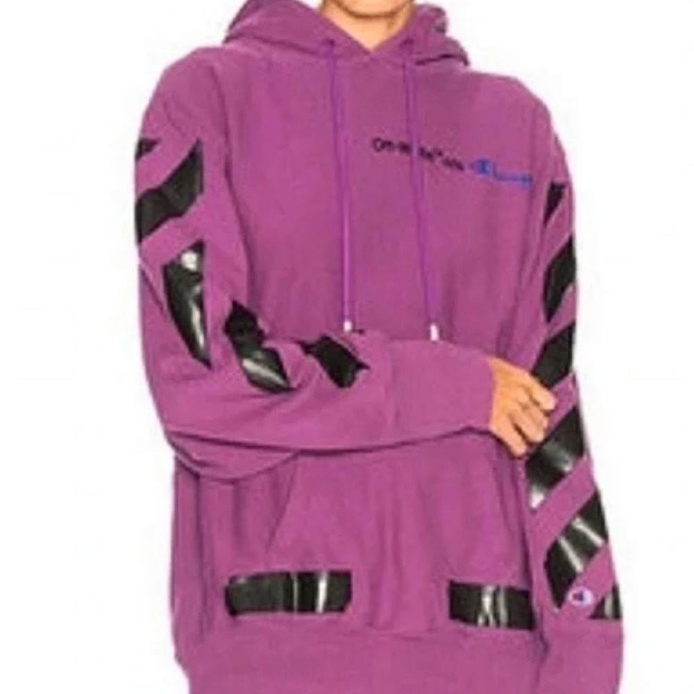 Off white x Champion Collab Hoodie - size XXS